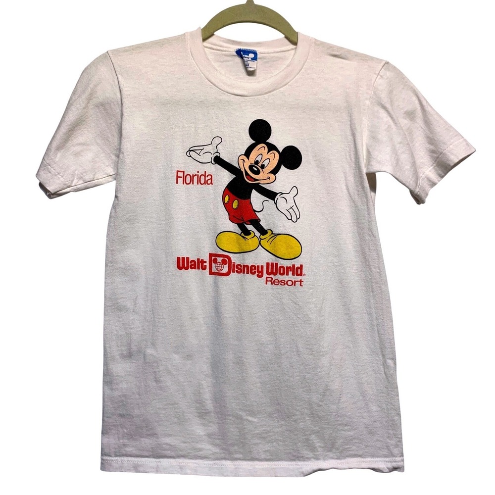 VTG 80s Disney Mickey Mouse T-Shirt Kids XL Retro Walt Disney World‎ Florida